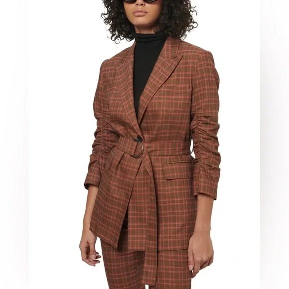 ❤️❤️❤️ Derek Lam 10 Crosby Harrison Gathered Sleeve Blazer size 4❤️❤️❤️ - Picture 5 of 8